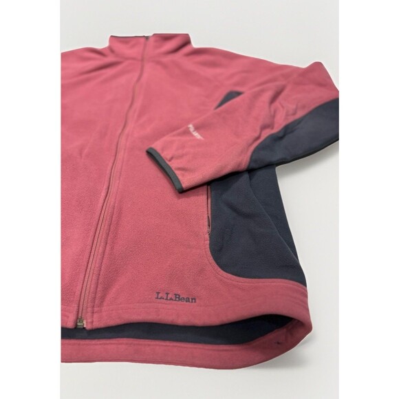 LL Bean Jacket Womens Large L Full Zip Fleece Polartec Fleece Y2K Retro - Picture 6 of 10